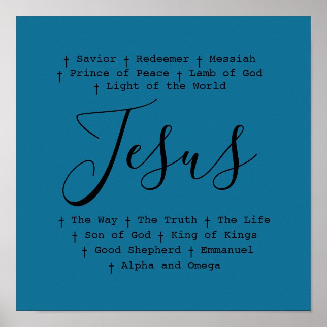 "Jesus är" Kristna trosbaserade Poster (Framsidan)