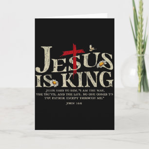 Jesus är kung Bibelvers Johannes 14_6 Kristna Gud  Kort