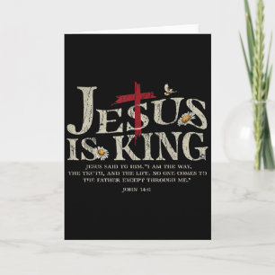 Jesus är kung Bibelvers Johannes 14:6 Kristna Gud  Kort