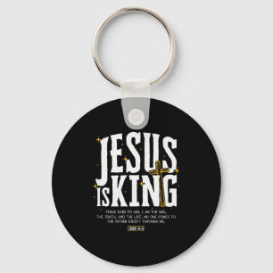 Jesus är kung Bibelvers John 14_6 Kristna Gud Nyckelring