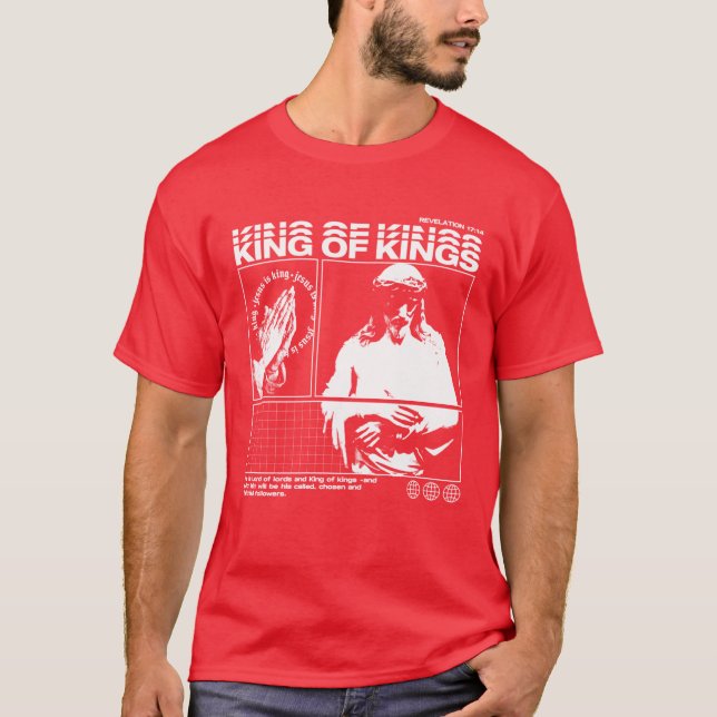 Jesus är kung Bibelvers Kristet 2 T Shirt (Framsida)
