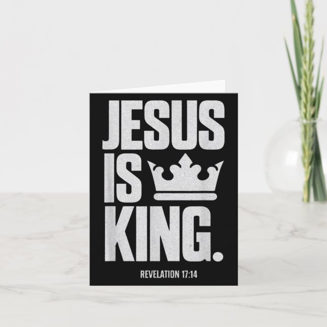 Jesus är Kung Bible Religiösa Scripture Quote Chri Kort (Framsida)