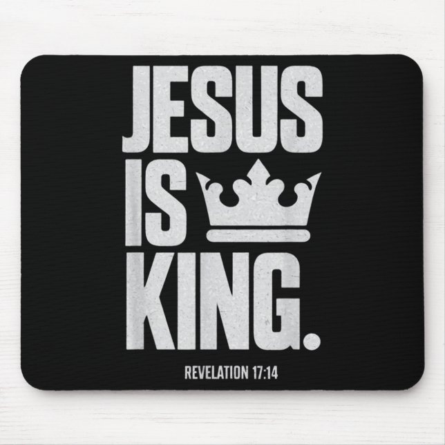 Jesus är Kung Bible Religiösa Scripture Quote Chri Musmatta (Framsidan)