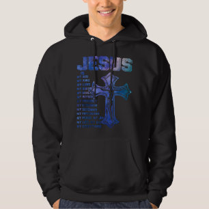Jesus är Kung Christian Groovy Hippie Trendig Chri Hoodie