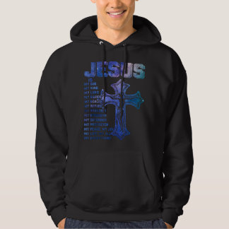 Jesus är Kung Christian Groovy Hippie Trendig Chri Hoodie