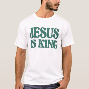 Jesus är Kung Christian Quote T Shirt