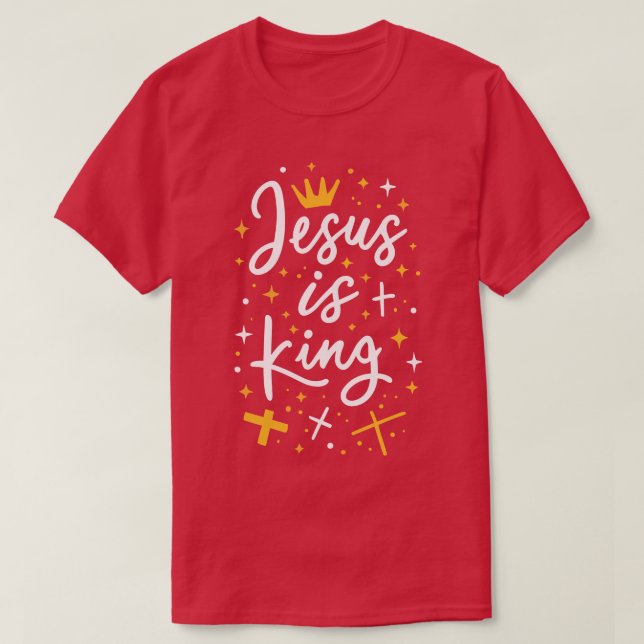 Jesus är Kung Christian Quote T Shirt (Design framsida)