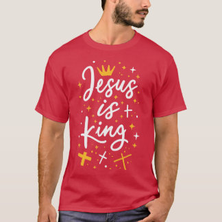 Jesus är Kung Christian Quote T Shirt