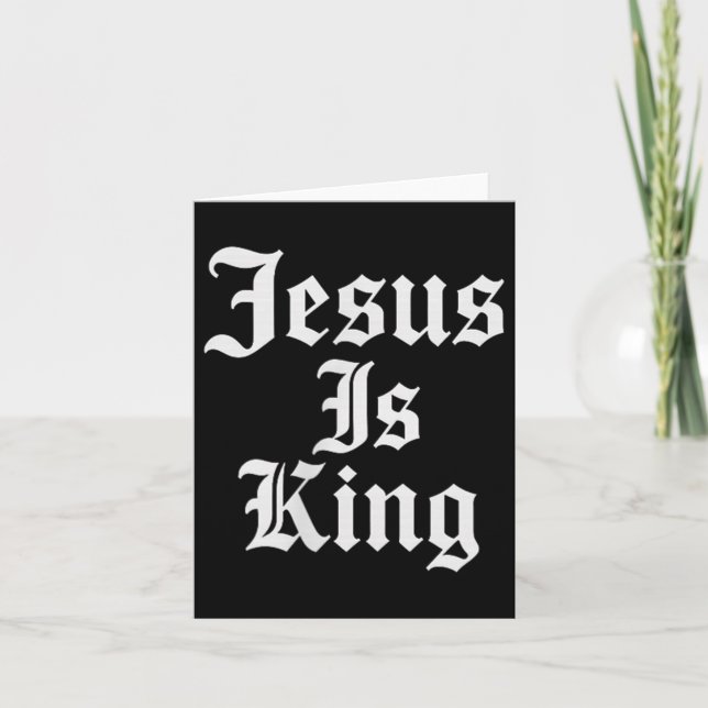 Jesus är Kung Christian Streetwear Kort (Framsida)