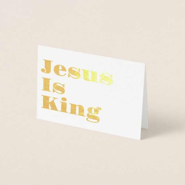 Jesus är Kung - Foil Card Folierat Kort (Framsida)