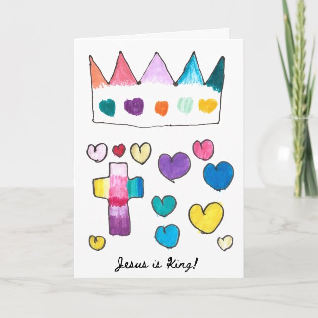 Jesus är Kung Helgdag Card Kort (Framsida)