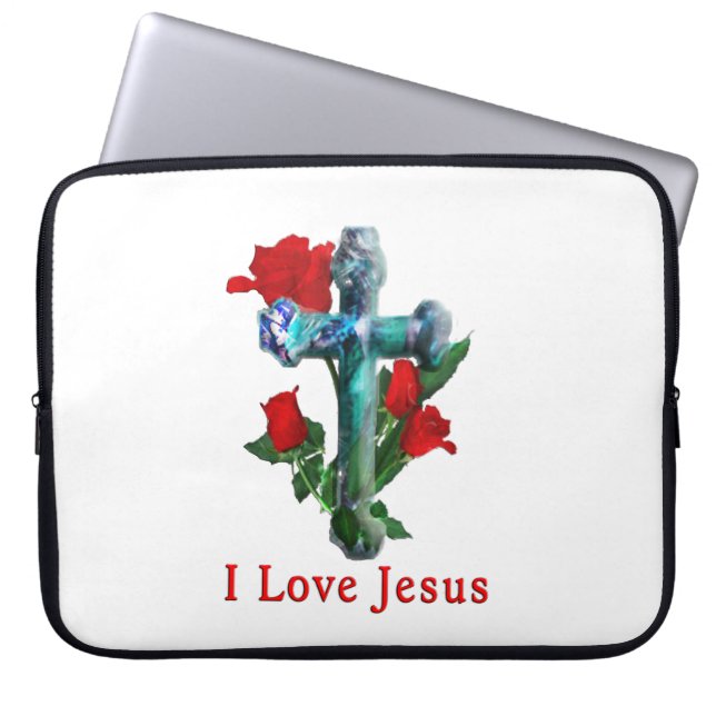 Jesus är Kung i Kung Laptop Sleeve (Framsidan)
