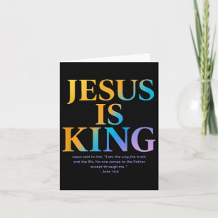 Jesus är Kung Jesus John 14_6 Costume Christian (e Kort