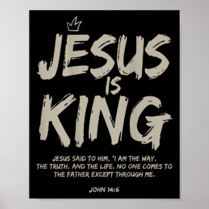 Jesus är Kung John 14_6 Costume Jesus Christian (o Poster