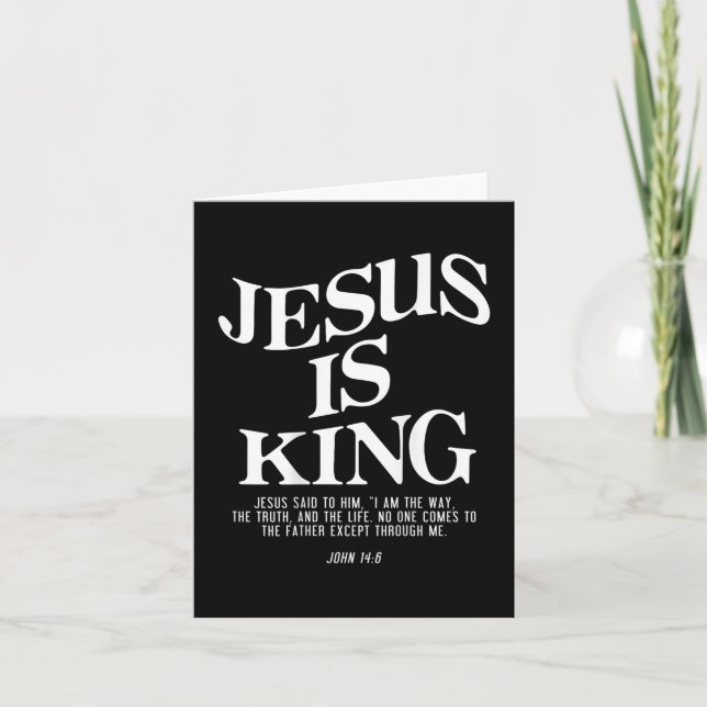 Jesus är Kung John Bible Verse Christian Religiösa Kort (Framsida)