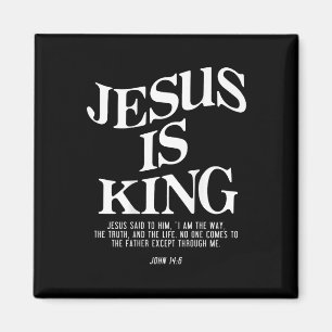 Jesus är Kung John Bible Verse Christian Religiösa Magnet