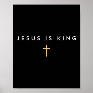 Jesus är Kung Kor Thin Christian Faith Jesus Kin Poster