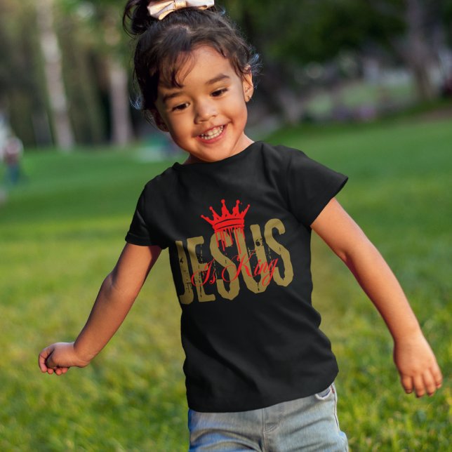 Jesus är kung Kristen Bibel Andlig för flickor T Shirt (Skapare uppladdad)
