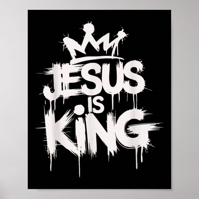 Jesus är Kung, kristen bibelskrift citat Poster (Framsidan)