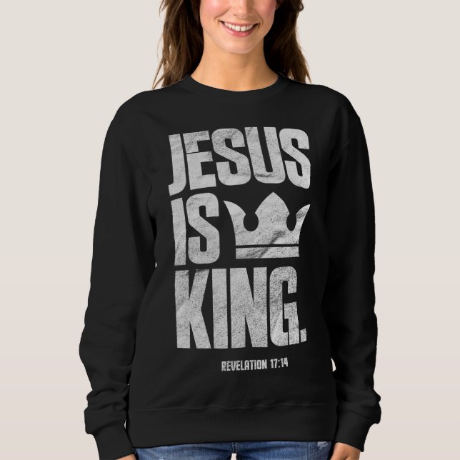 Jesus är Kung, kristen bibelskrift citat T Shirt (Framsida)