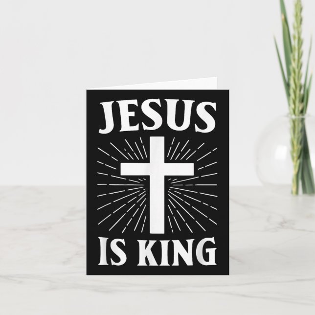 Jesus är Kung kristen Faith Kor Kort (Framsida)