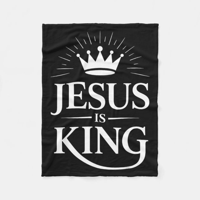 Jesus är kung kristen  fleecefilt (Framsidan)
