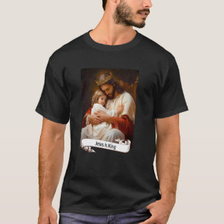 Jesus är kung kristen konst Jesus älskar dig tro T Shirt