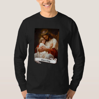 Jesus är kung kristen konst Jesus älskar dig tro T Shirt