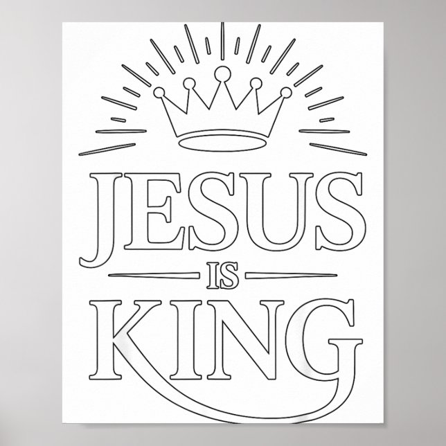 Jesus är kung kristen  poster (Framsidan)