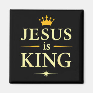 Jesus är kung _ kristen tro design magnet