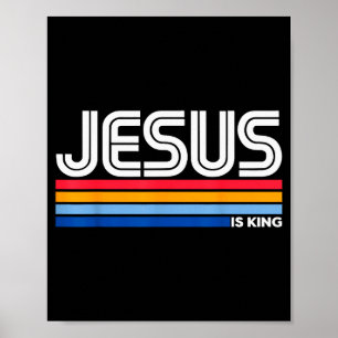Jesus är kung Kristet kors Gud Tro Bibeln Religiös Poster