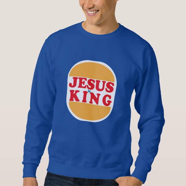 Jesus är Kung - Kristet Lång Ärmad Tröja (Framsida)