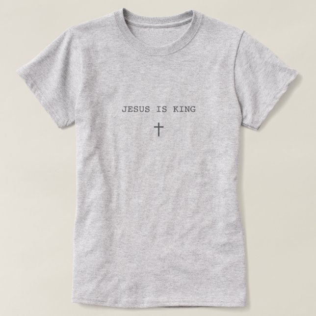 Jesus är Kung Kristet Tri-Blend T-shirt (Design framsida)
