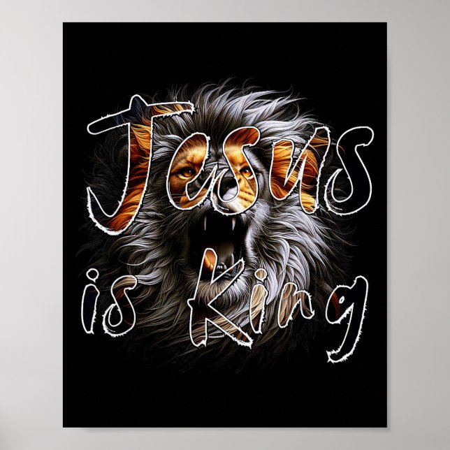 Jesus Är Kung, Lejonet Av Juda Slår Kristna Poster (Framsidan)