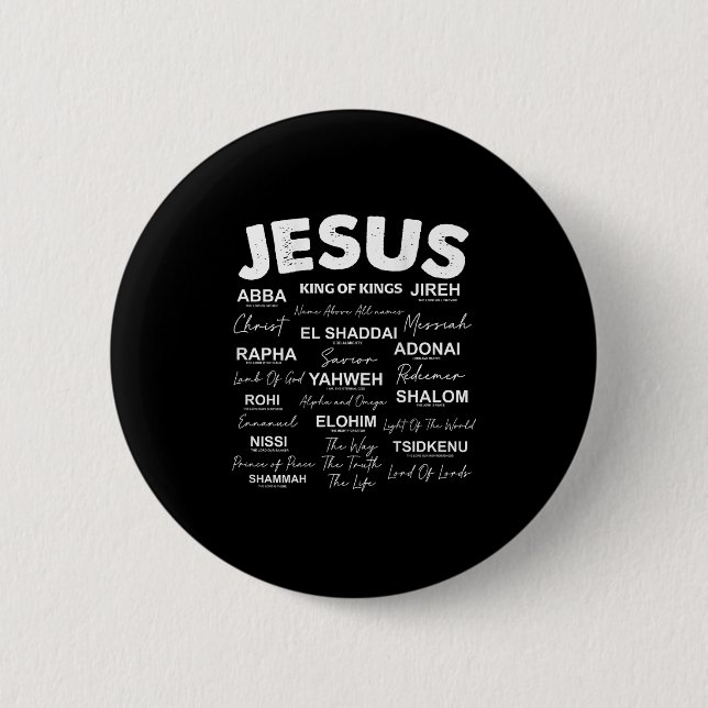 Jesus är Kung Namn, gud, hebreiska Jesus Kristus Knapp (Framsida)