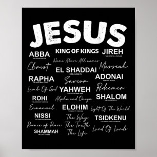 Jesus är Kung Namn, gud, hebreiska Jesus Kristus Poster