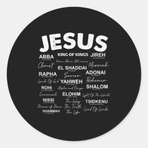 Jesus är Kung Namn, gud, hebreiska Jesus Kristus Runt Klistermärke