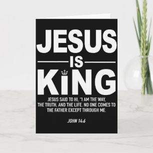 Jesus är kung religiös tro Gud kristna män Kort