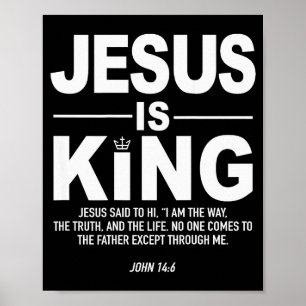 Jesus är kung religiös tro Gud kristna män Poster