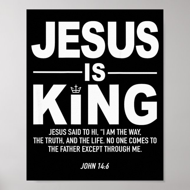 Jesus är kung religiös tro Gud kristna män Poster (Framsidan)