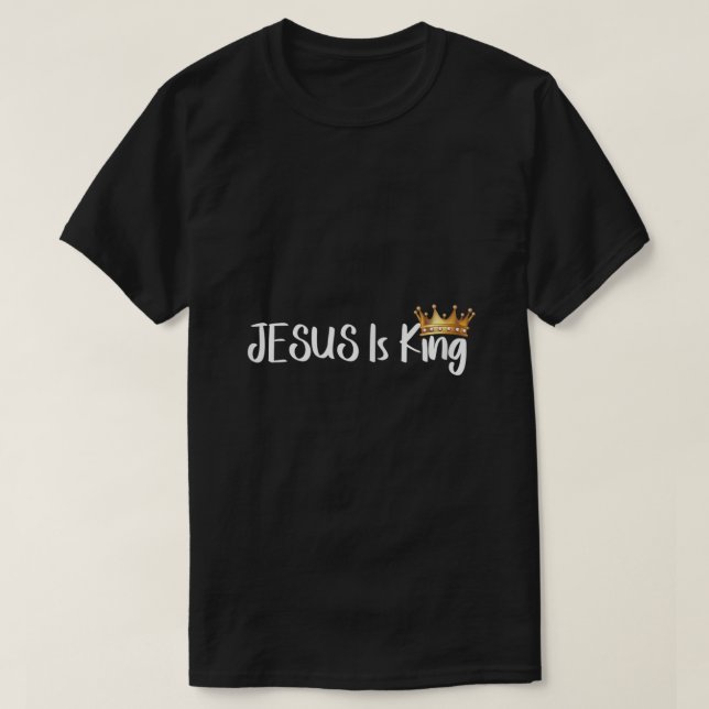 Jesus är Kung Shirt Religiösa Christian Merch Mana T Shirt (Design framsida)