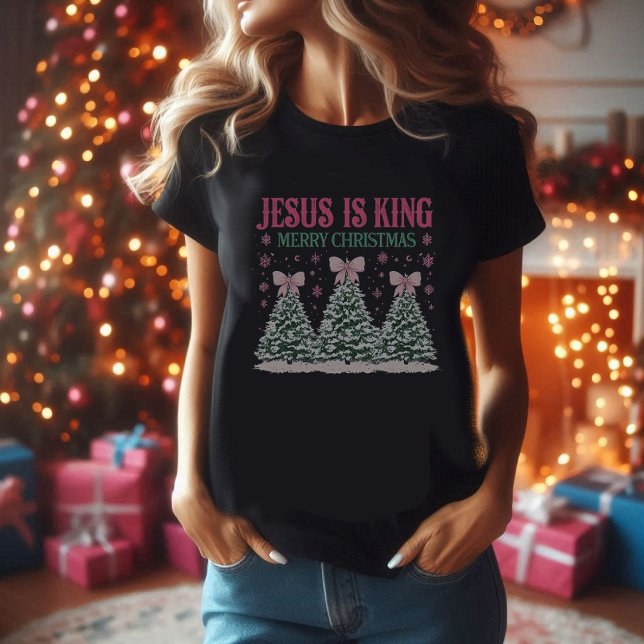 Jesus är Kung, svart t-shirt Kl. jul (Skapare uppladdad)