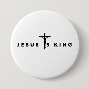 Jesus är kung svart text knapp