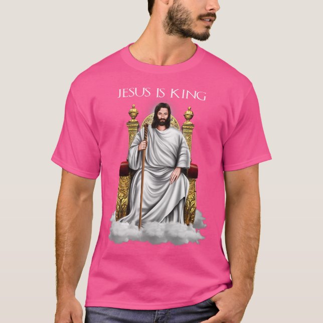 Jesus är Kung synligt För manar kvinnor och barn T Shirt (Framsida)