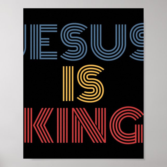 Jesus är Kung T-ShirtJesus är Kung kläder till bär Poster (Framsidan)