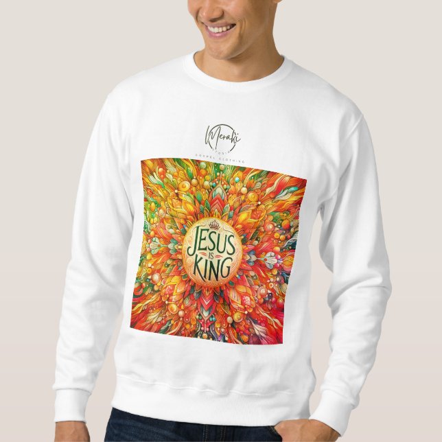 Jesus är kung-tröja lång ärmad tröja (Framsida)