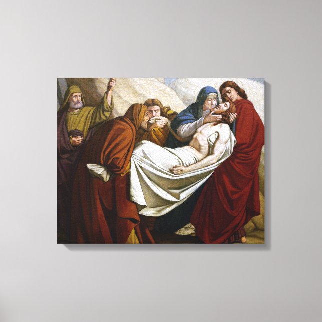 Jesus är Laid i Grav Station i Kor 14 Canvastryck (Framsida)