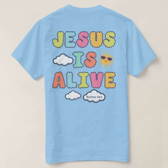 Jesus är levande t shirt (Design baksida)