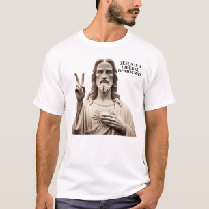 Jesus är liberal demokrat t shirt