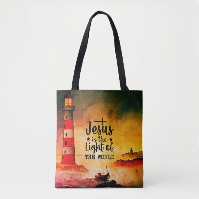 Jesus är ljuset från World Bible Verse Tygkasse (Framsida)